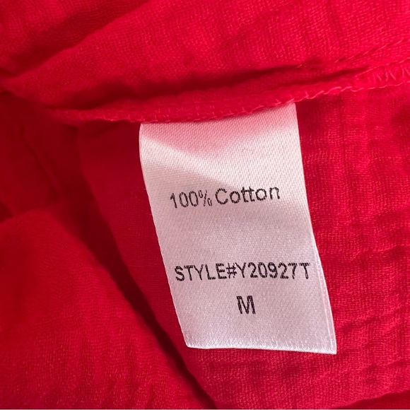 Pomander place tuckernucker Red Gauze a line swing Morgan Dress medium NWOT - Picture 7 of 10